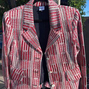 NWOT SZL CAbi Patchwork Blazer/Jacket. Soft. Excellent styling details!